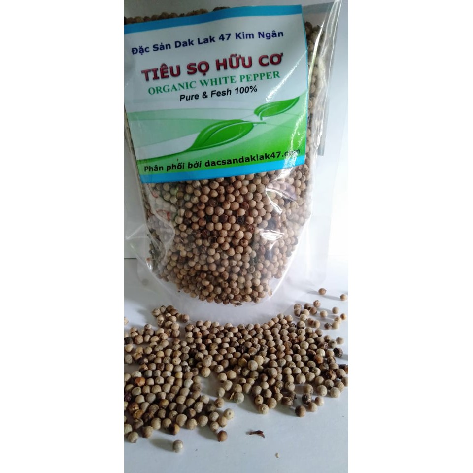 1000g Tiêu Sọ Nguyên Chất White Pepper - Tiêu sọ hoàn toàn từ tiêu chín sạch cà vỏ thủ công