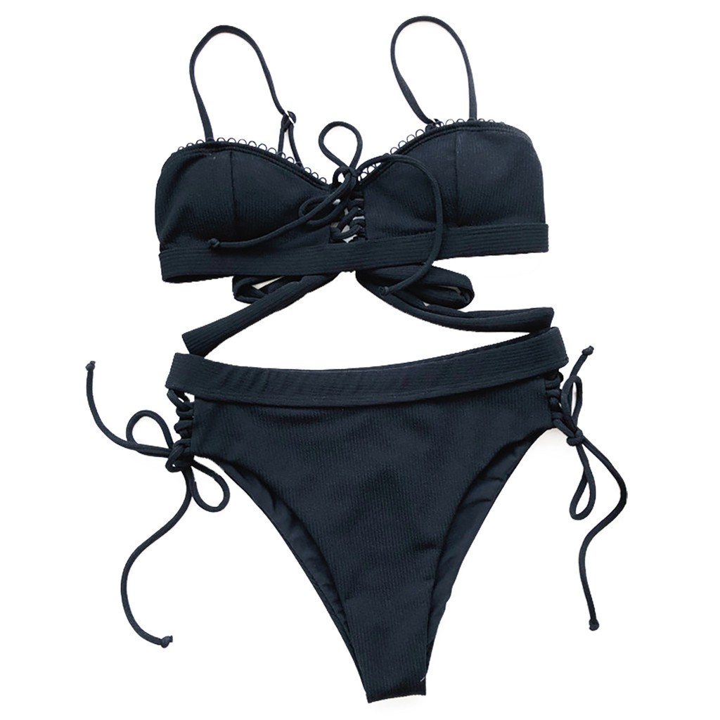 [Mã FACBGO245 giảm 10K đơn bất kì] Bikini Màu Trơn Thiết Kế Quyến Rũ Bí Ẩn Cho Nữ | BigBuy360 - bigbuy360.vn
