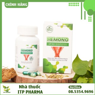 Viên uống Hemono - Teo búi trĩ - Hết triệu chứng bệnh trĩ nội, trĩ ngoại - Nhà thuốc ITP Pharma Cam kết hàng chính hãng