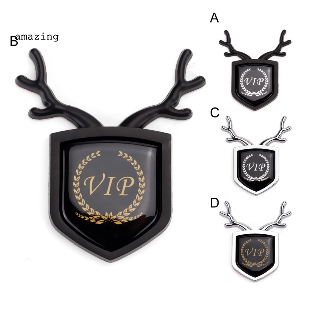 Sticker Logo 3D Hình Nai Sừng Tấm Dùng Để Trang Trí Xe Hơi