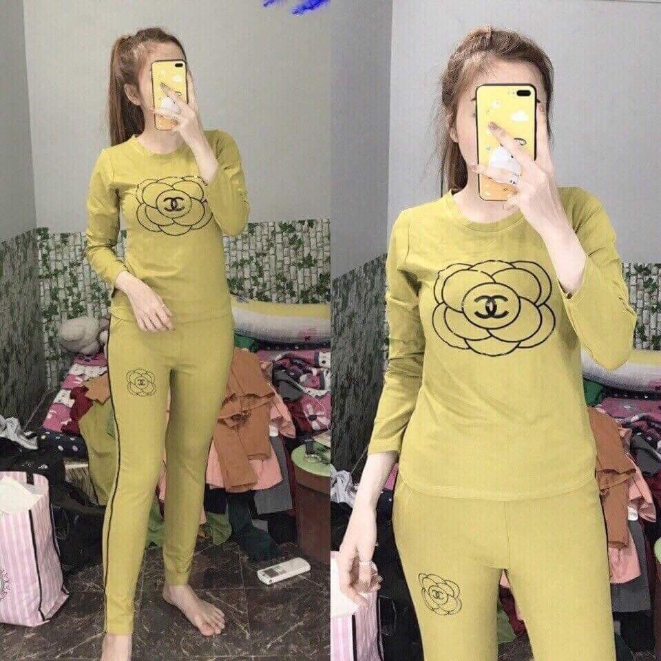 đồ bộ cotton nữ in hoa tay dài | BigBuy360 - bigbuy360.vn