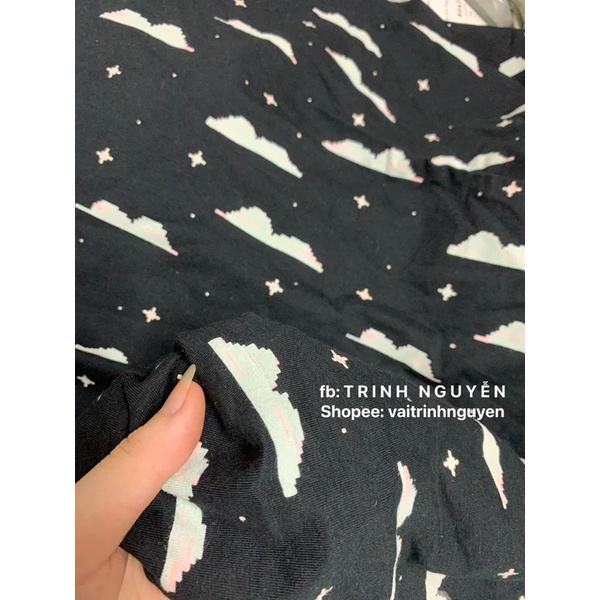 Vải Cotton Hình Giãn 4 Chiều Hàng Xuất Dư