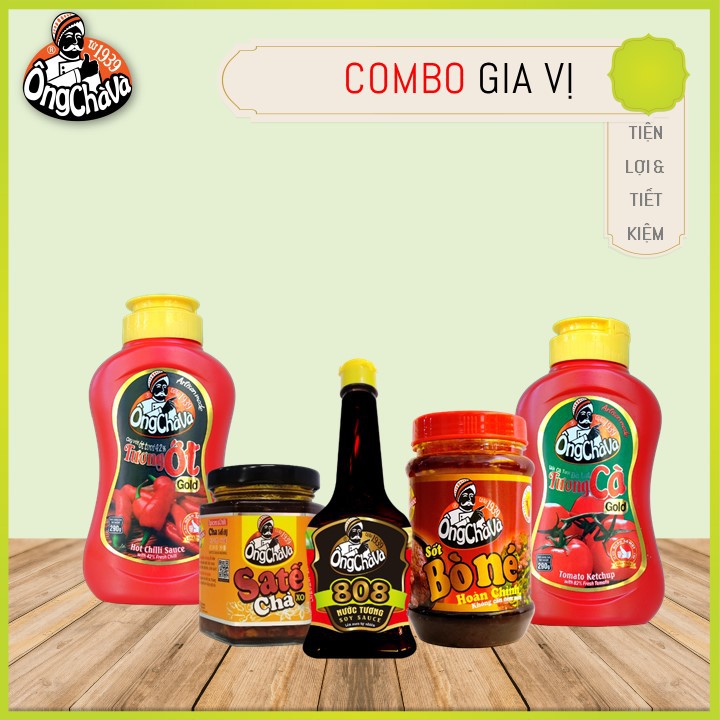 Combo gia vị sốt Ông Chà Và 5 loại