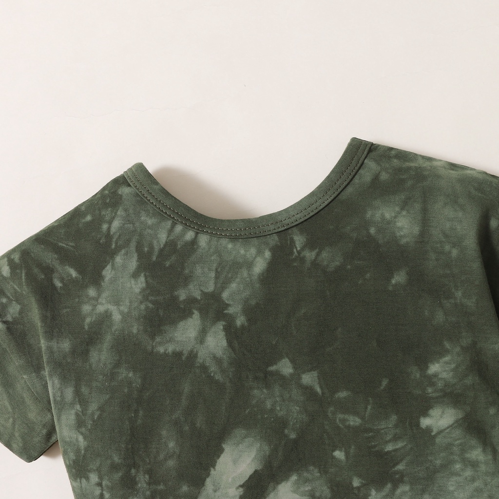 Set áo thun tay ngắn + quần ngắn MIKRDOO thời trang mùa hè đơn giản cho bé trai