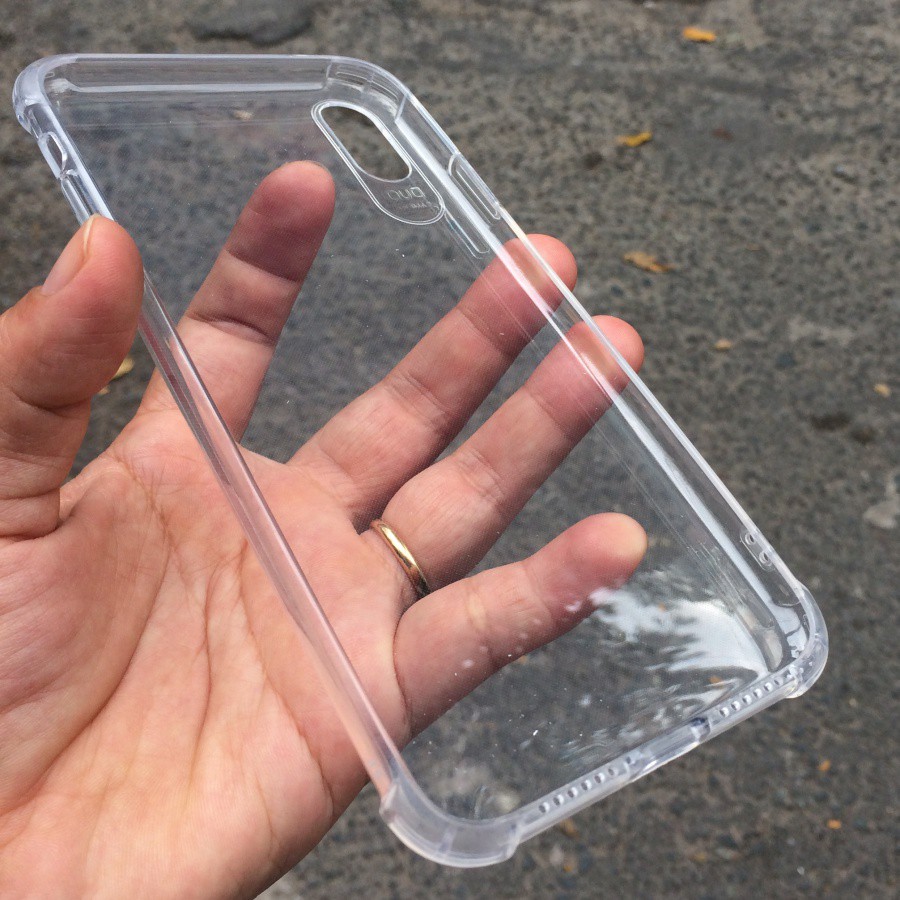 Ốp lưng chống sốc gờ cao 4 góc màu trong cho iPhone XS Max 6.5 giá rẻ