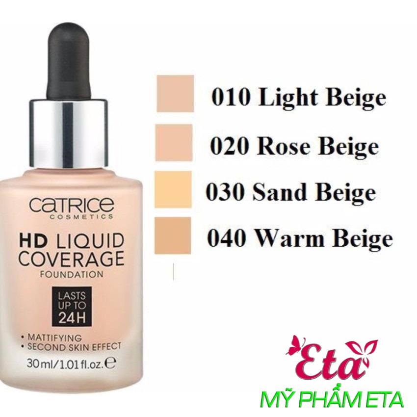 Kem nền CATRICE HD 24H LIQUID Coverage Foundation kiềm dầu trắng hồng tự nhiên [Mẫu mới 2019] | BigBuy360 - bigbuy360.vn