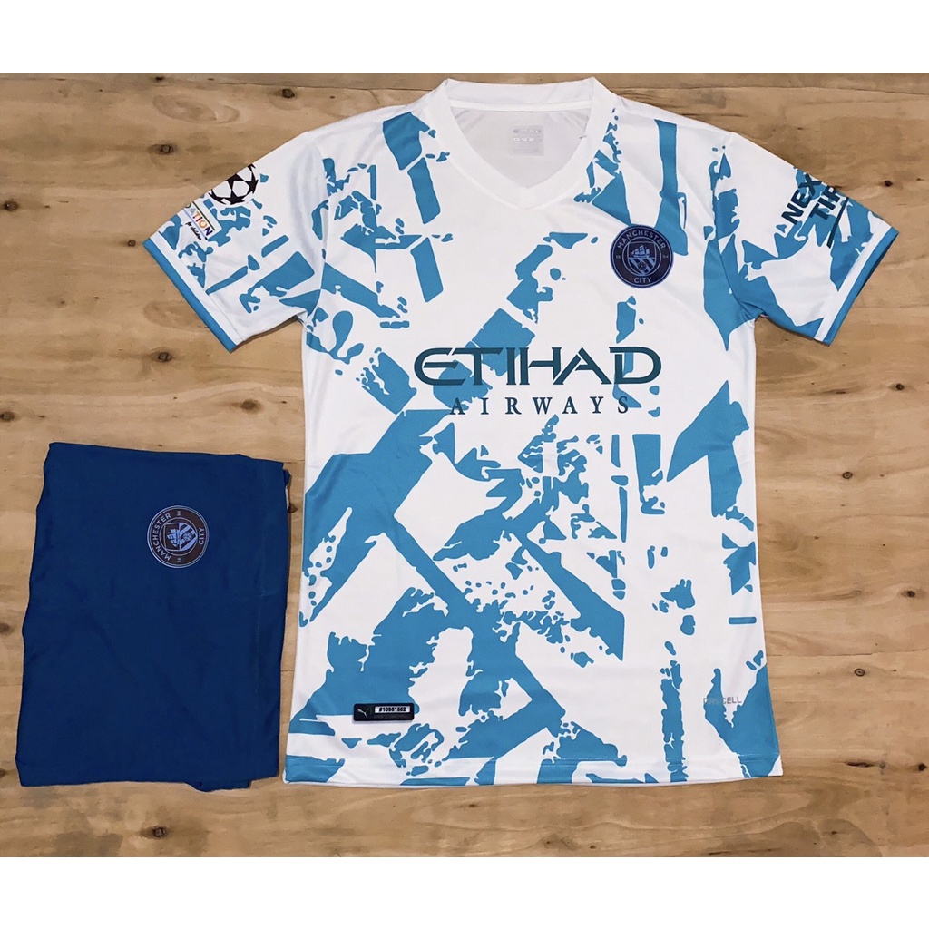 Bộ quần áo bóng đá Manchester city mảnh ghép thun 2022
