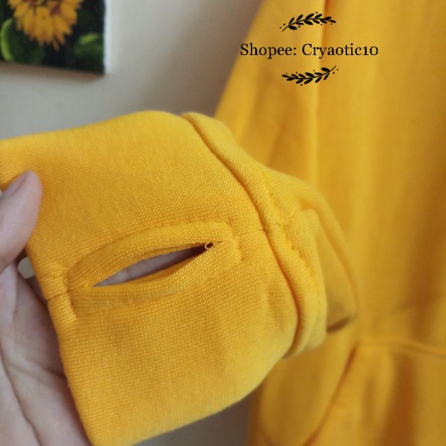 [ĐỦ SIZE - Kèm hình thật] Hoodie trơn nỉ dày vàng yellow basic hoodie unisex