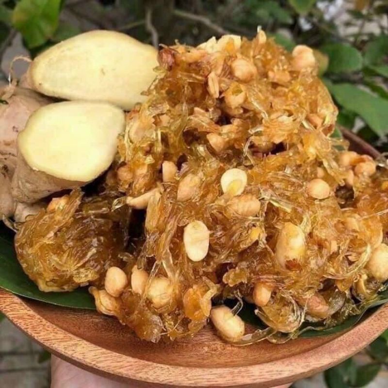 45k hộp 300gr Mứt Gừng Sợi Dẻo Mè Đậu