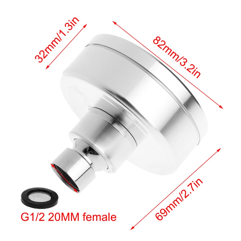 Đầu Vòi Hoa Sen 3.2inch Bằng Nhôm Tiết Kiệm Không Gian Cho Nhà Tắm Khách Sạn