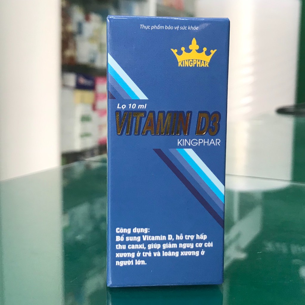 Vitamin D3 Kingfar 10Ml – Hỗ trợ giúp hấp thu canxi, chống vặn mình ở trẻ sơ sinh