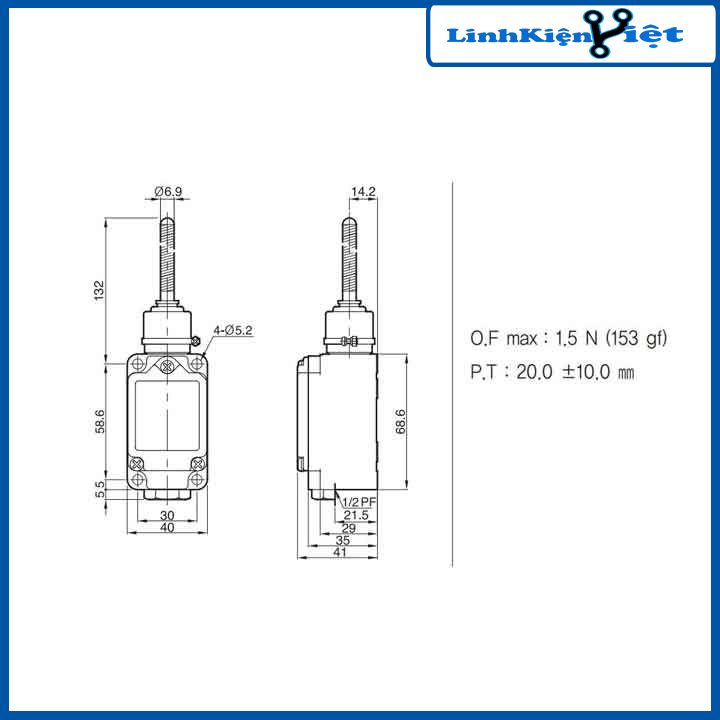 Công tắc hành trình dạng lò xo HY-M909