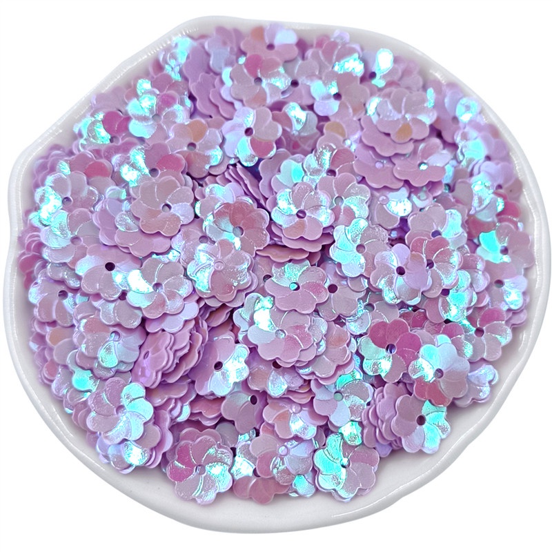 Bộ 1000 Miếng Dán PVC Hình Hoa Mận Đính Sequin Lấp Lánh Thời Trang