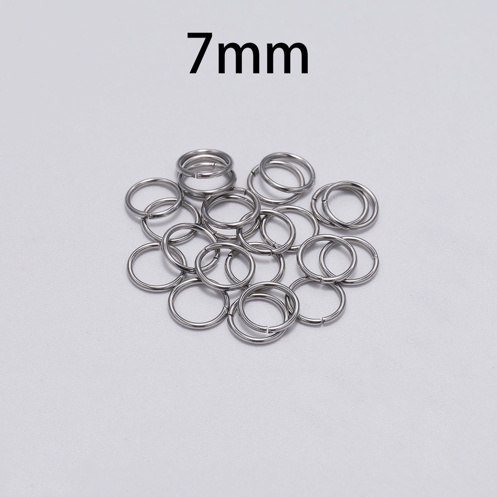 Bộ 200 Vòng Nhẫn Hình Chữ C Bằng Thép Không Gỉ Dùng Làm Trang Sức DIY