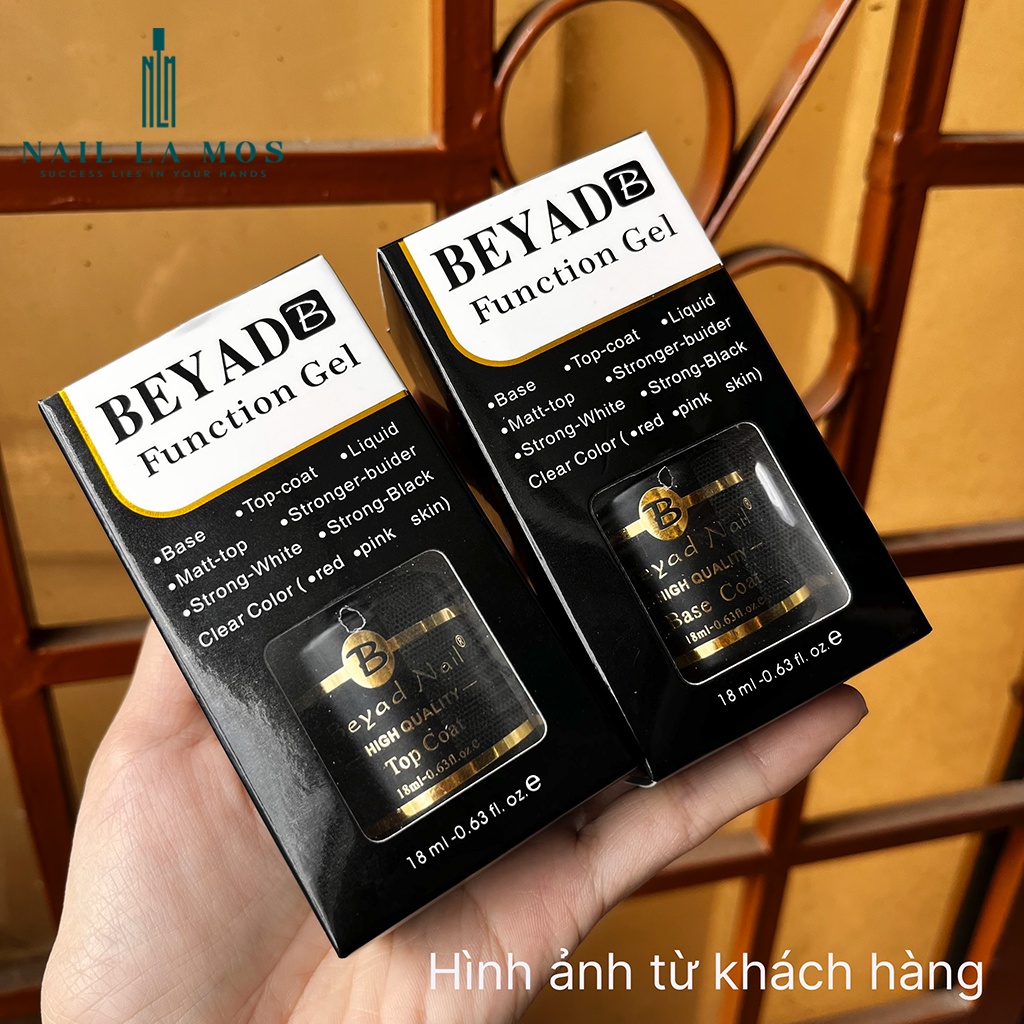 Base top Beyad chính hãng - sơn gel liên kết và top phủ rất bền và bóng 18ml