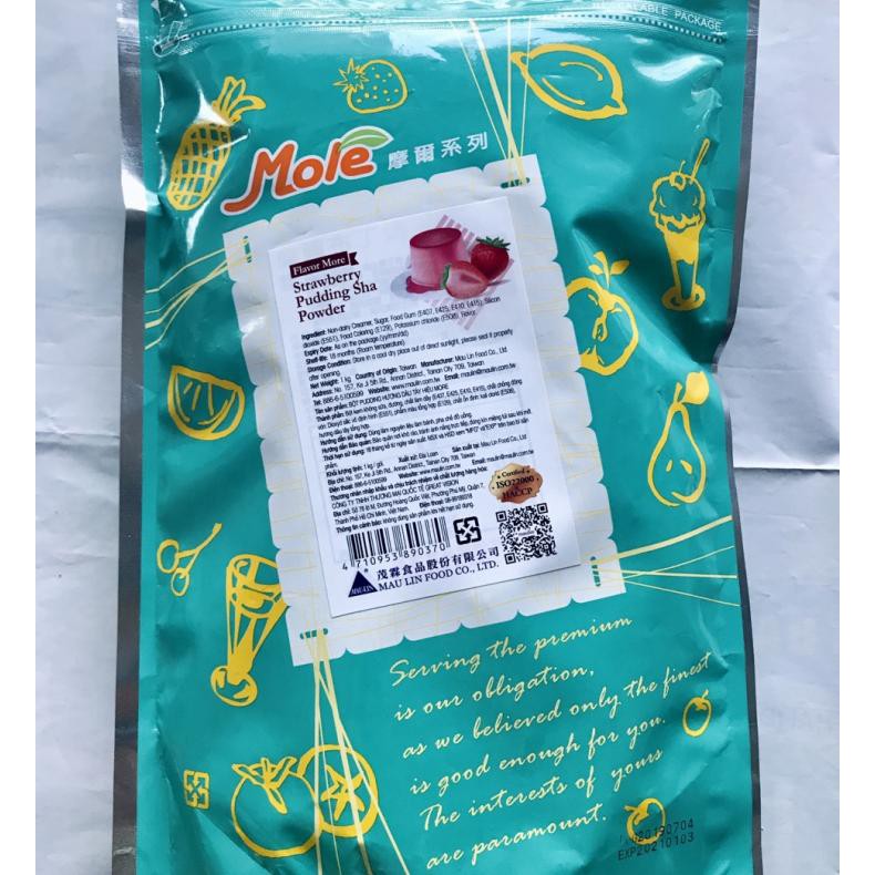 Bột Pudding Dâu MOLE Maulin 1Kg - [TIỆN LỢI] - SP000781 - Nguyên liệu trà sữa HIỆP PHÁT