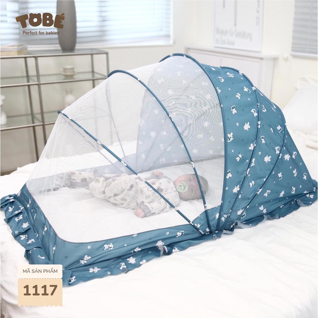 Màn chụp mùng gấp gọn Tobe chất liệu vải cao cấp siêu tiện lợi lưới 3D mềm mịn thoáng khí dễ di chuyển cho bé 1117