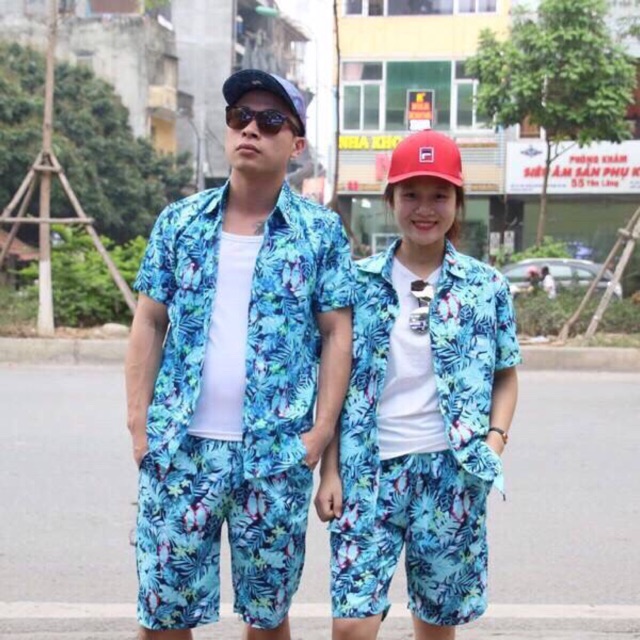 Bộ lá cây xanh cho nam và nữ có đủ size chất lanh mềm đẹp