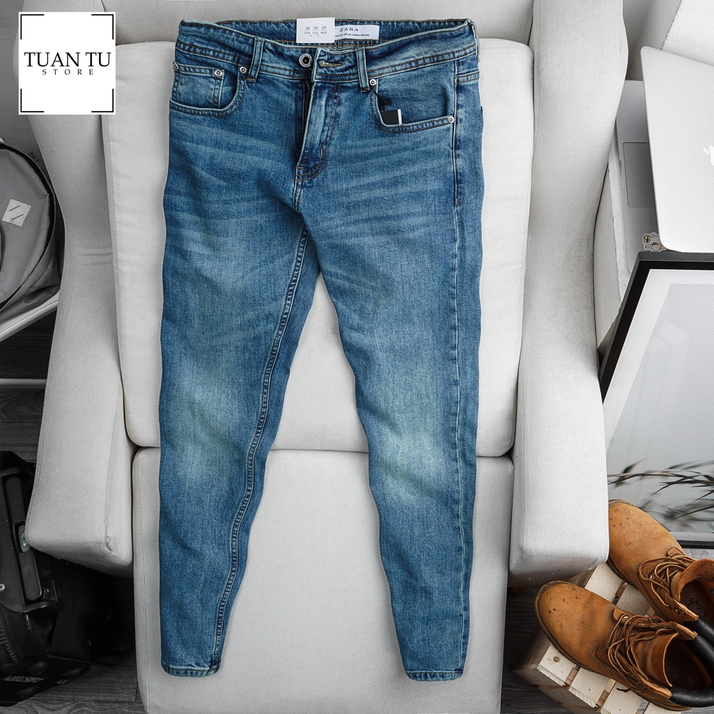Quần Jean dài nam ZR Code 433 (Form Slimfit,chất vải co dãn,ống quần 15-18cm,hàng VNXK) | BigBuy360 - bigbuy360.vn