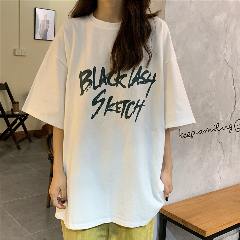 2021 new summer short-sleeved T-shirt female students loose and thin half-sleeved top clothes