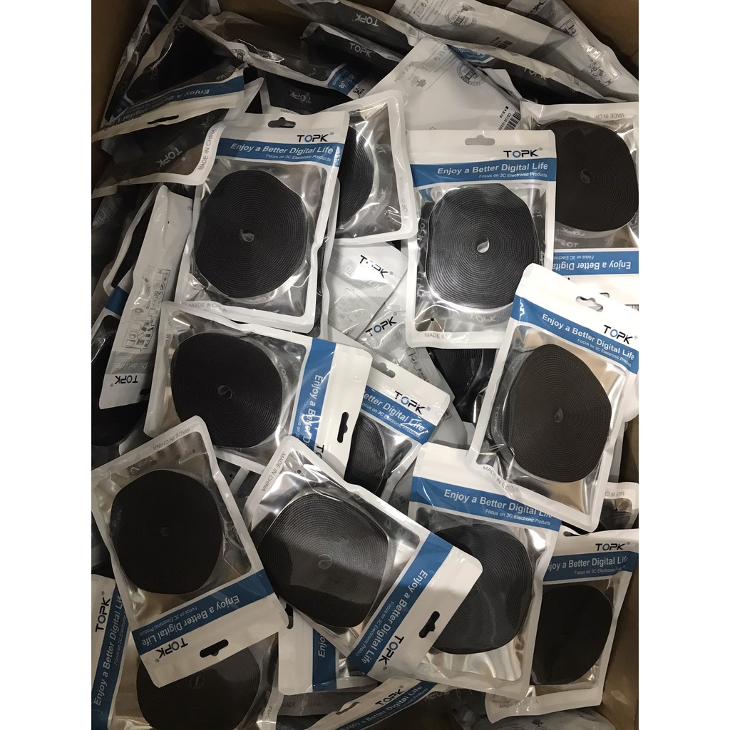 Dây quấn Velcro Topk chống rối cho dây cáp - tai nghe