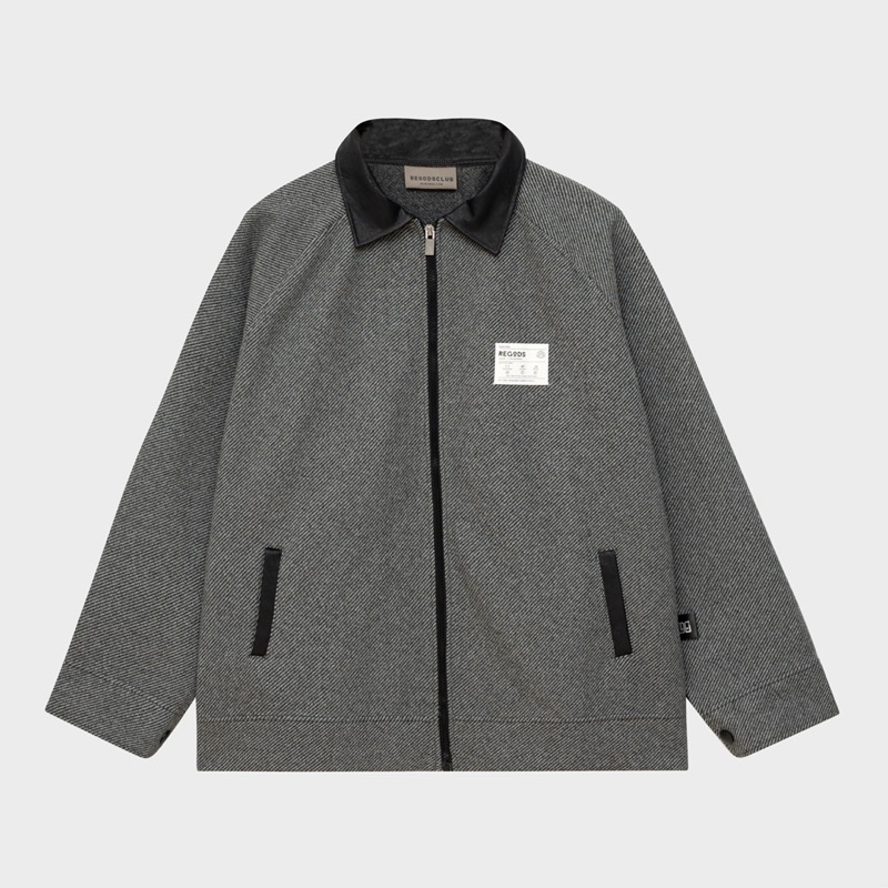 Áo Khoác Phối da R-Auth Regods Unisex form rộng ( JACKET R-AUTH )