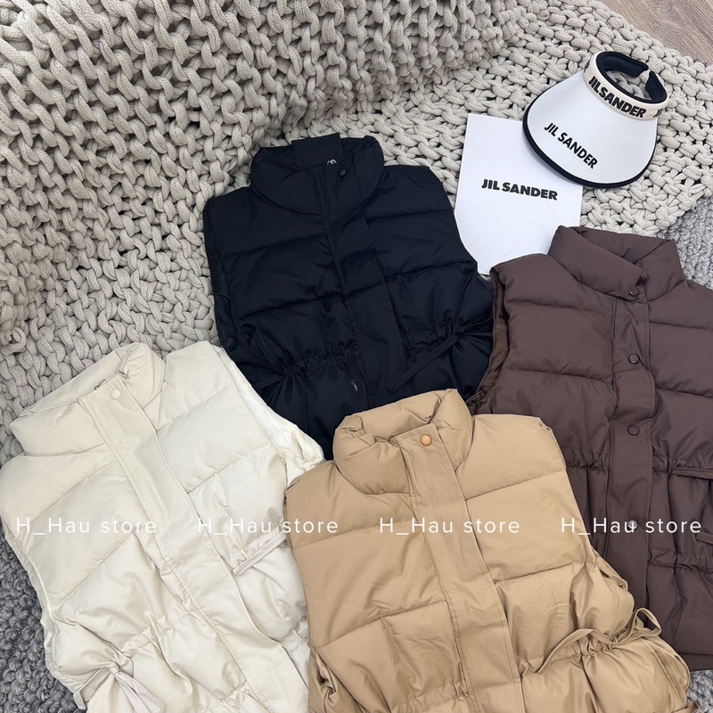 Áo phao gile rút eo 2 tầng