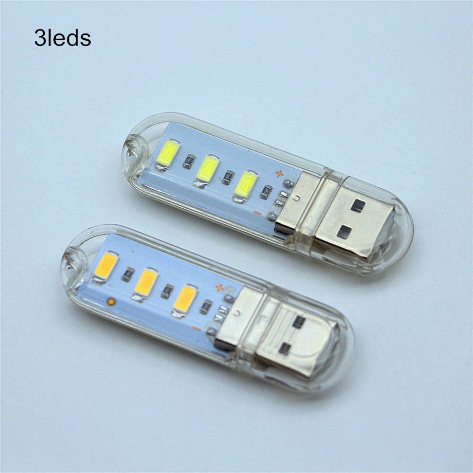 (xả kho) Thanh đèn LED usb siêu sáng mini gồm 3/8 bóng thiết kế cổng cắm USB thích hợp để bàn