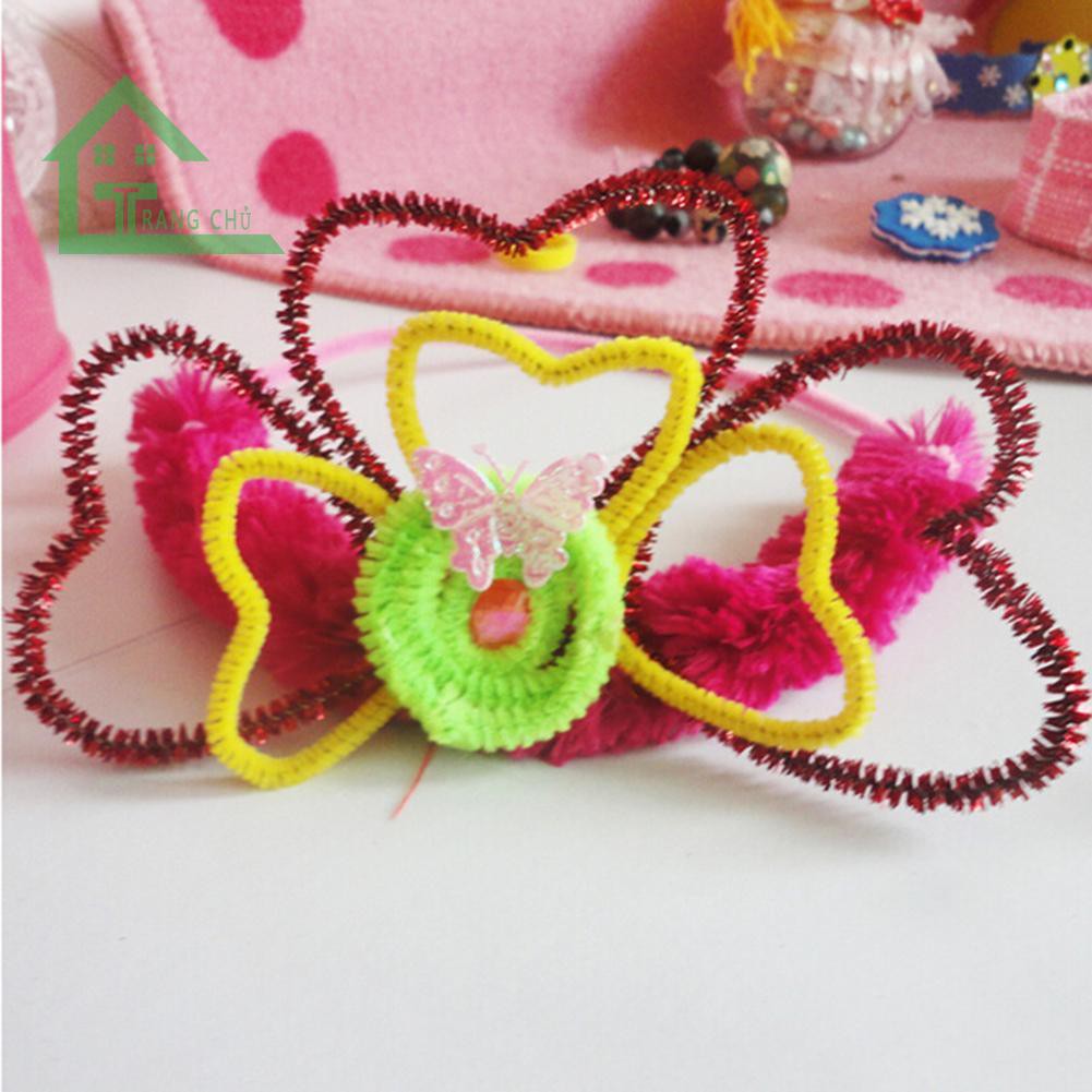 Set 100 Dây Kẽm Nhung Nhiều Màu Sắc Dùng Để Làm Đồ Trang Trí Thủ Công | BigBuy360 - bigbuy360.vn