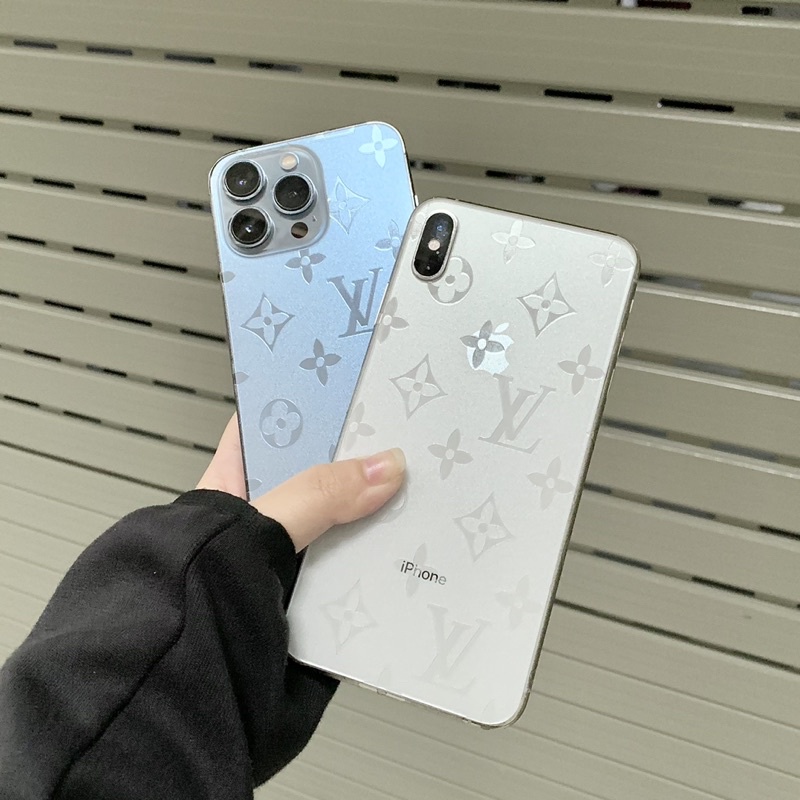 Miếng dán dẻo PPF lưng trong hinh họa tiết L.V, nhám, bóng 7 màu cho các đời iphone