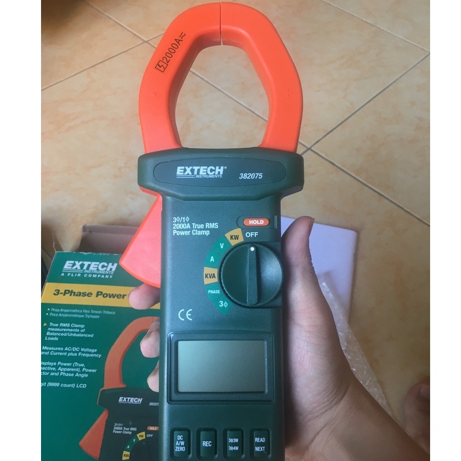 Ampe kìm phân tích công suất AC/DC EXTECH 382075