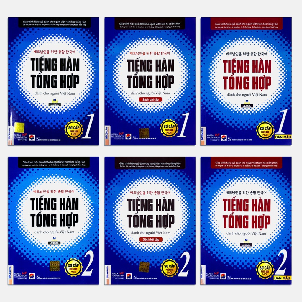 Sách - Tiếng Hàn Tổng Hợp Dành Cho Người Việt Nam - Sơ Cấp 1 và 2 Phiên Bản Mới  + Sách Bài Tập