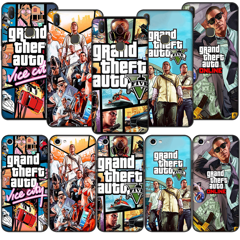 Ốp Điện Thoại Mềm Hình Game Gta 5 Grand Theft Cho Vivo Y11 Y12 Y15 Y17 Y20 Y55 Y55S Y69 Y71 Y81 Y81S Y91 Y91C Y93 Y95 N52