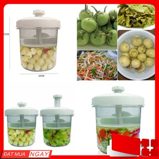 Hộp muối dưa cà việt nhật thông minh 6710 -hộp muối nén dưa cà bằng thủy tinh