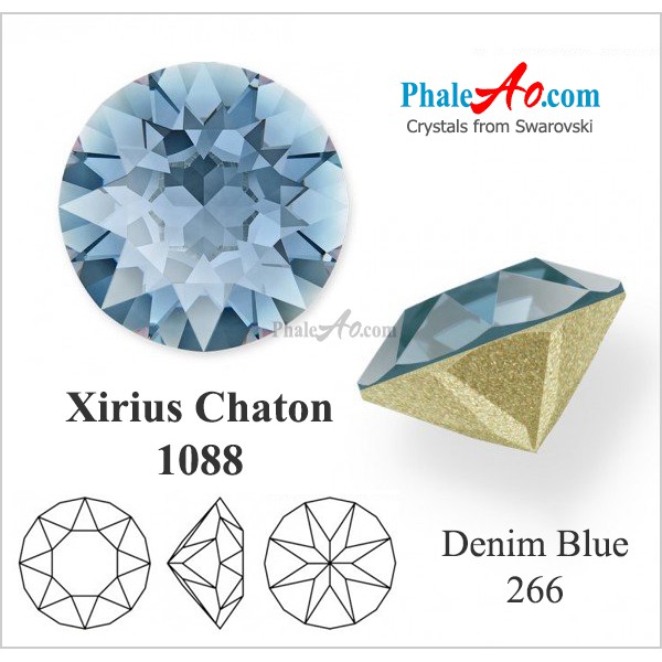 Bông tai nụ pha lê swarovski xirius chaton 1088, size hạt 6 - 8mm sang trọng như kim cương - Stud Earrings