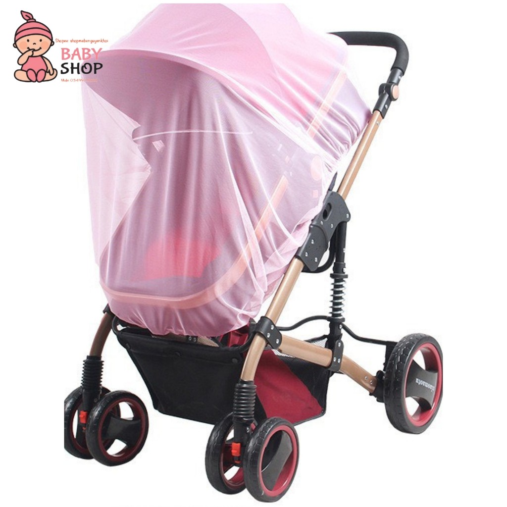 Màn che xe đẩy chống muỗi và côn trùng cho bé ,chất liệu sợi Polyester dai bền và rất an toàn cho bé yêu