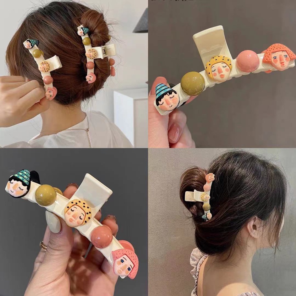 Kẹp tóc acrylic họa tiết hoạt hình dễ thương xinh xắn cho bé gái
