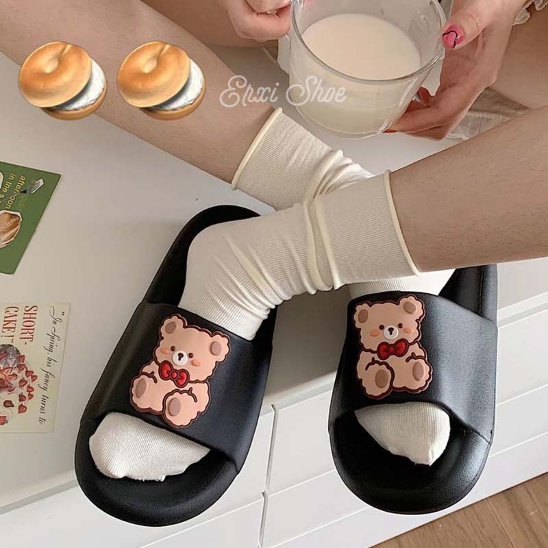 Oeteo Dép Xỏ Ngón Đế Bằng Hình Gấu Hồng Dễ Thương Cho Nữ