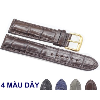 [DÂY DA CÁ SẤU] Dây đồng hồ da cá sấu đủ size, nhiều màu Kèm PHIẾU BẢO HÀNH + KHÓA/DỤNG CỤ THAY DÂY + 2 CHỐT + QUÀ TẶNG