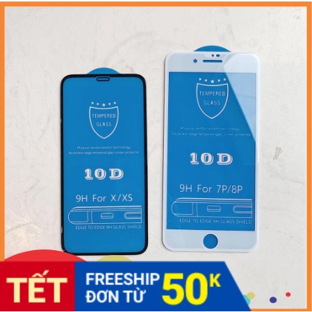 [siêu rẻ]Kính cường lực 10D cho iphone 6 ->11promax - mua 5 kính tặng 5 bao lì xì - giảm 5k - Freeship đơn từ 50k