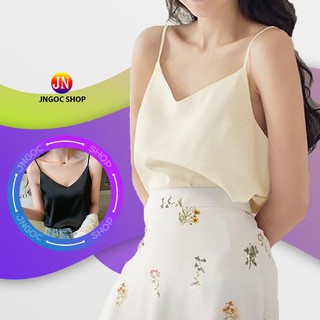 Áo hai dây nữ lụa ngọc trai siêu mát, Áo 2 dây trẻ trung năng động
