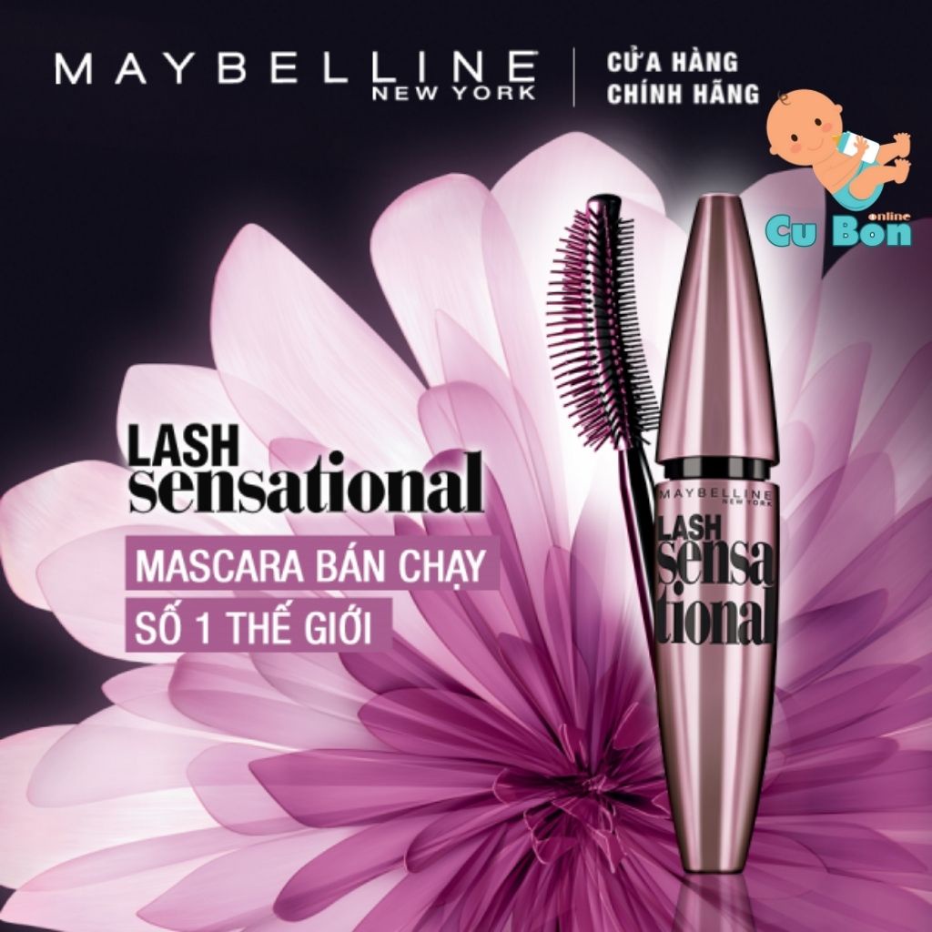 Chuốt mi Mascara Maybelline Lash Sensational Mascara của Mỹ là chải lông mi lập tức làm dài cong và dày mi gấp 5 lần