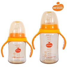 (Mẫu Mới) Bình Sữa Nhựa PPSU Và PP Wesser Cổ Rộng 260ML-180ML