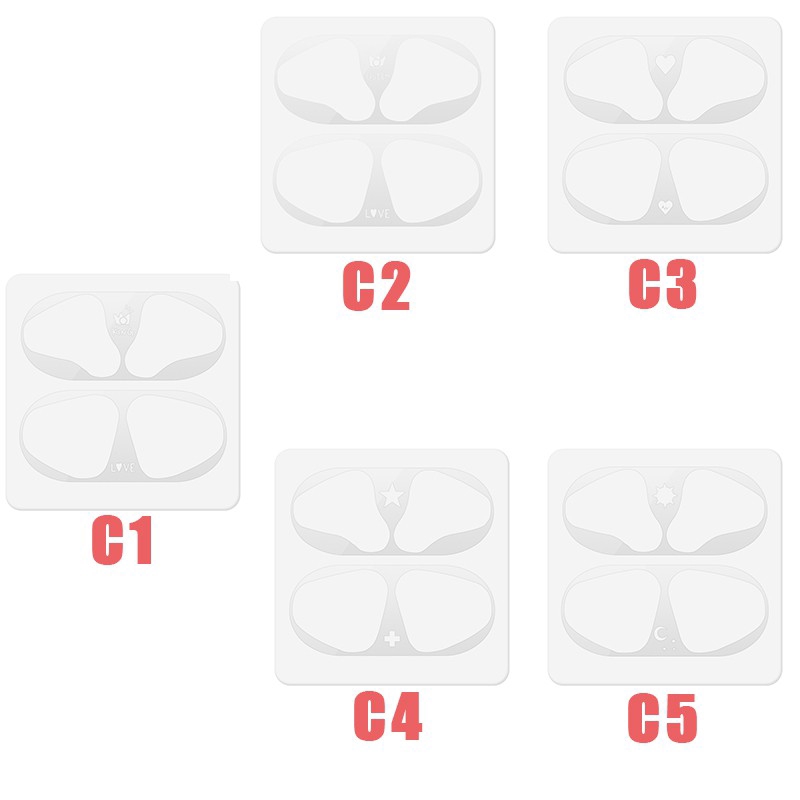 Miếng dán chống bụi cho hộp tai nghe Airpods 1 2
