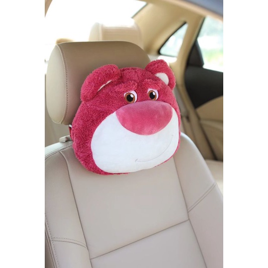 Gối tựa đầu cho xe hơi bằng Gấu bông Lotso dễ thương phong cách Hàn Quốc