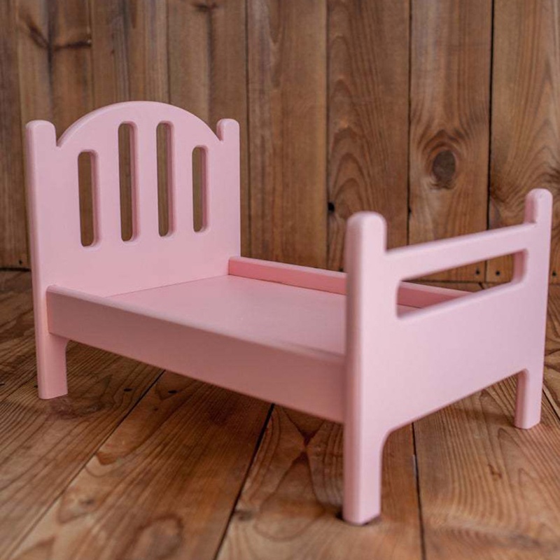 Giường Ngủ Màu Hồng Dùng Làm Phụ Kiện Chụp Ảnh Cho Bé Sơ Sinh