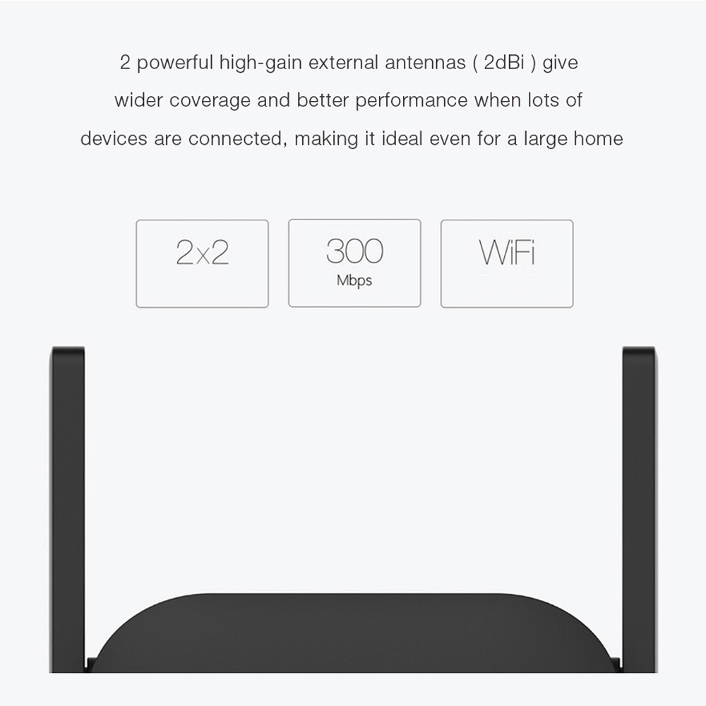 Kích sóng Wifi Xiaomi Repeater PRO băng thông 300 Mbps