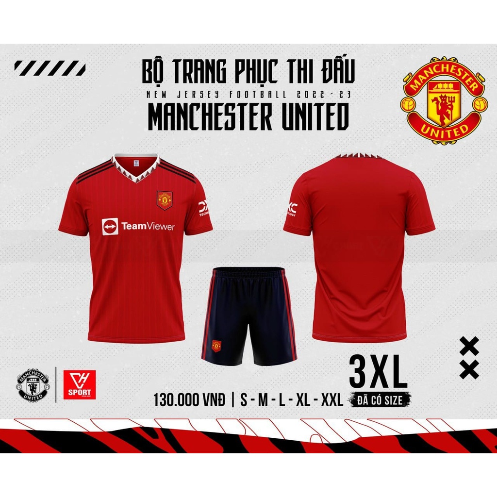 Áo Bóng Đá MU ĐỎ MỚI (bản Team Viewer) 202122 , Áo Đá Banh Hàng Thái Đẹp - VIỆT SPORT