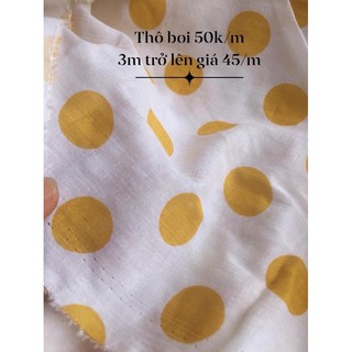 Vải thô boi chấm bi