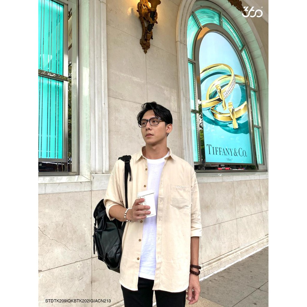 Áo sơ mi nam dài tay 360 BOUTIQUE cổ bẻ thêu hình ở túi ngực - STDTK209 | BigBuy360 - bigbuy360.vn